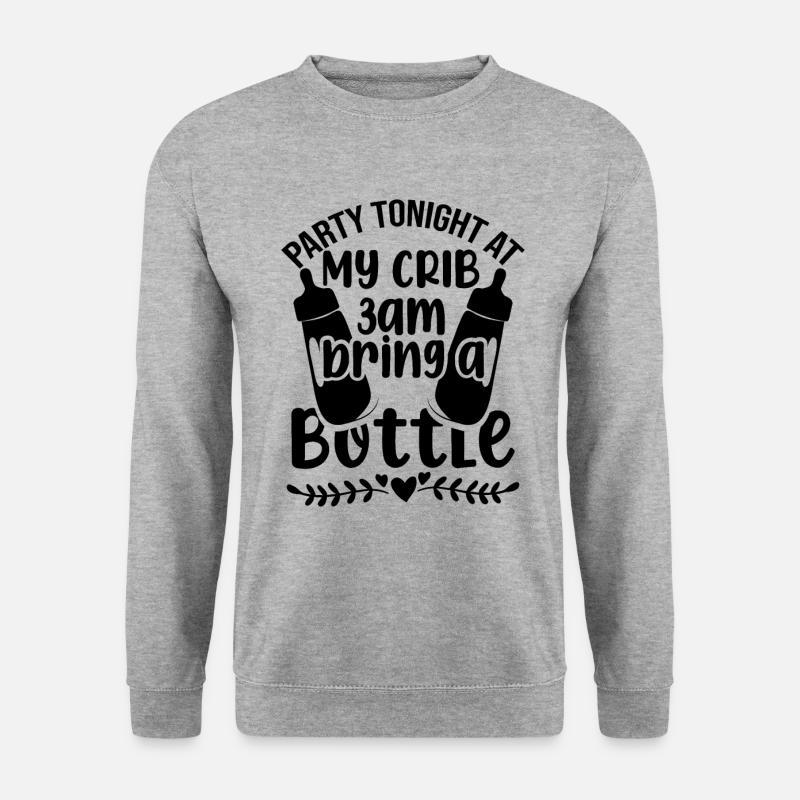 baby babyflasche - Unisex Pullover - Weißgrau meliert