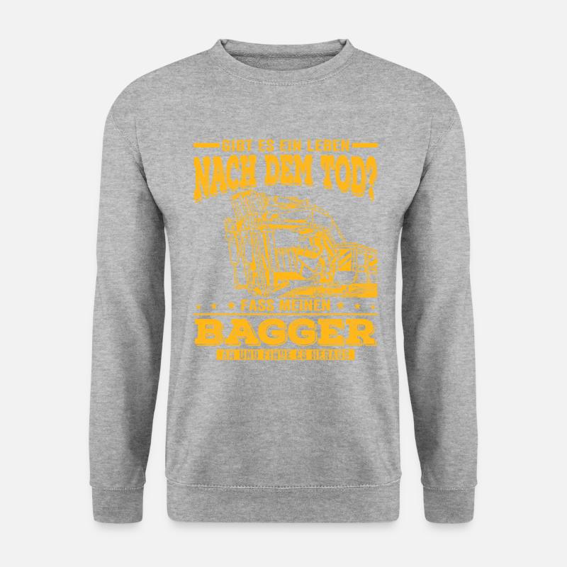 Baggerfahrer Baggern Bagger Baggerführer - Unisex Pullover - Weißgrau meliert