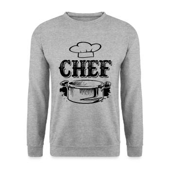 chef chef - Unisex Sweatshirt - salt & pepper - Front - Alina (178cm) & Michal (187cm)
