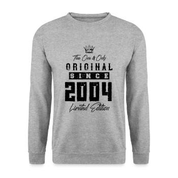 2004 limited edition - Unisex Pullover - Weißgrau meliert - Vorne - Alina (178cm) & Michal (187cm)
