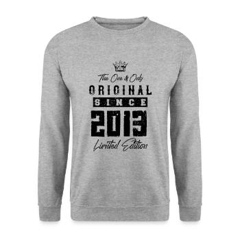 2013 limited edition - Unisex Pullover - Weißgrau meliert - Vorne - Alina (178cm) & Michal (187cm)