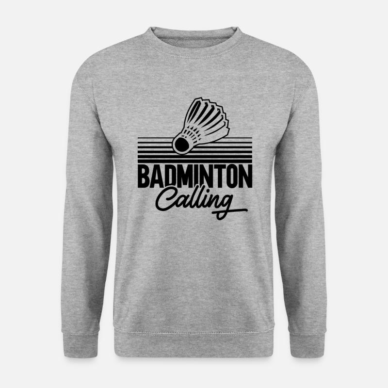Badminton Federball Evolution Badmintonspieler - Unisex Pullover - Weißgrau meliert