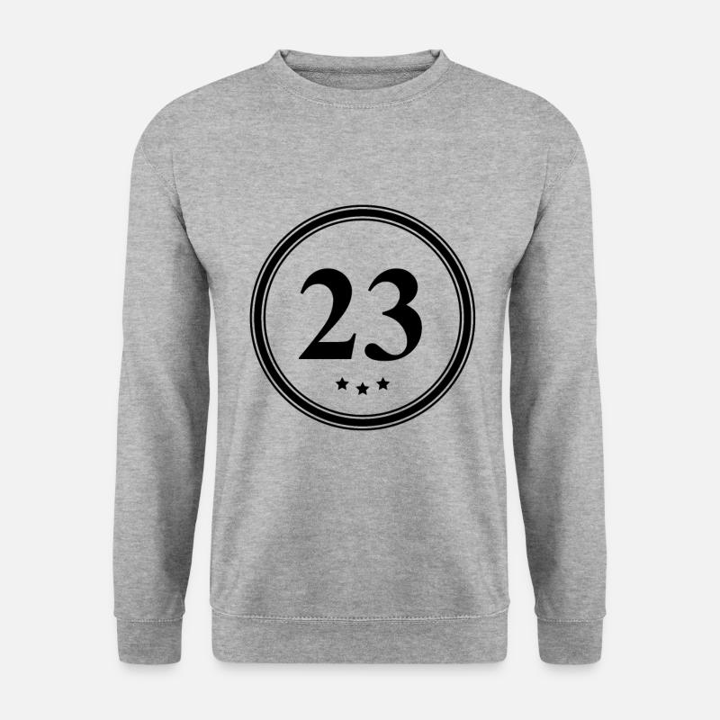23 Zahl Trikot - Unisex Pullover - Weißgrau meliert