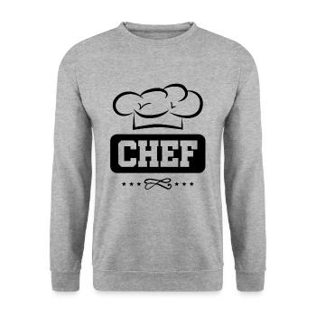 chef chef - Unisex Sweatshirt - salt & pepper - Front - Alina (178cm) & Michal (187cm)