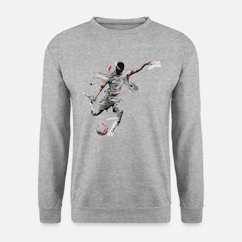 Fußball Fußballer Geschenk - Unisex Pullover - Weißgrau meliert