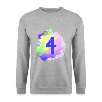 4 Number of blobs - Unisex Sweatshirt - salt & pepper - Front - Alina (178cm) & Michal (187cm)
