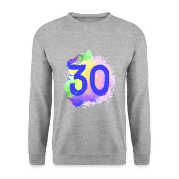 30 Number of blobs - Unisex Sweatshirt - salt & pepper - Front - Alina (178cm) & Michal (187cm)
