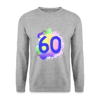 60 Nombre d’objets blob - Sweat-shirt Unisexe - gris chiné - Devant - Alina (178cm) & Michal (187cm)