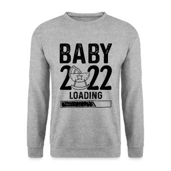 chargement bébé 2022 - Sweat-shirt Unisexe - gris chiné - Devant - Alina (178cm) & Michal (187cm)