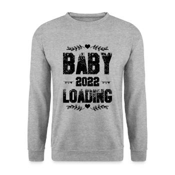 chargement bébé 2022 - Sweat-shirt Unisexe - gris chiné - Devant - Alina (178cm) & Michal (187cm)