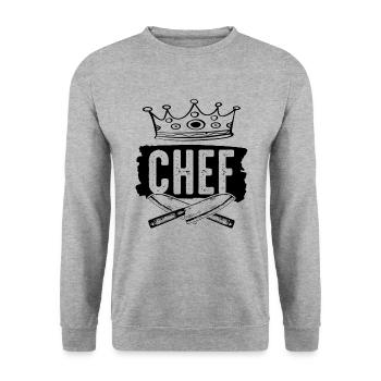 chef cooking - Unisex Sweatshirt - salt & pepper - Front - Alina (178cm) & Michal (187cm)