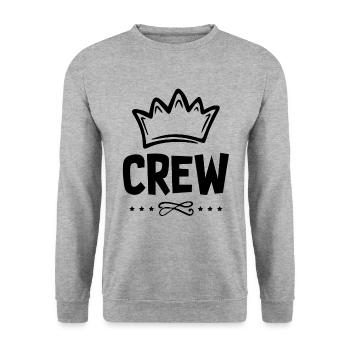 Crew - Unisex Sweatshirt - salt & pepper - Front - Alina (178cm) & Michal (187cm)
