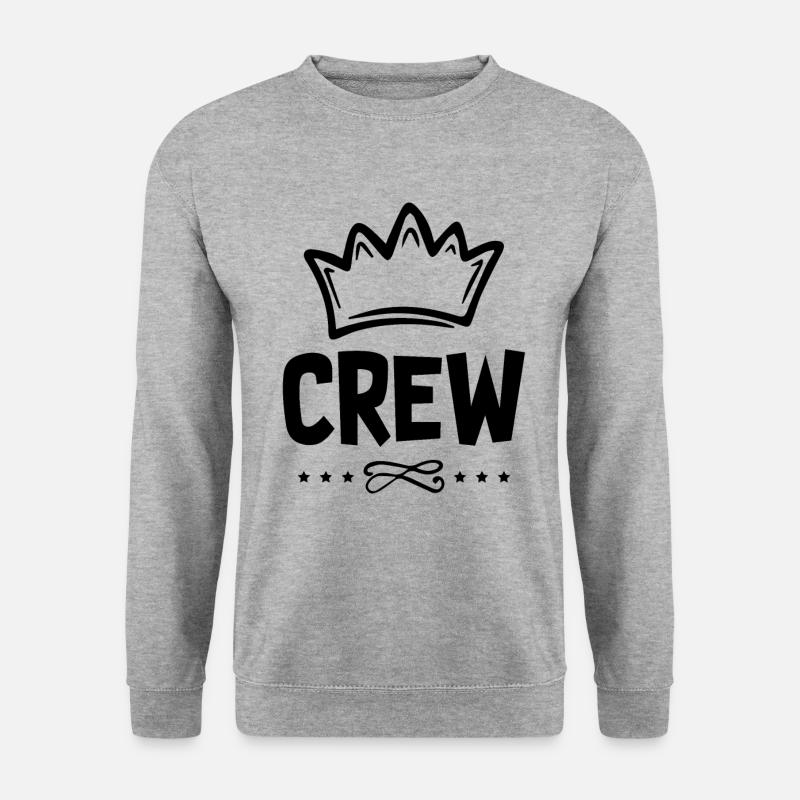 Crew - Unisex Pullover - Weißgrau meliert