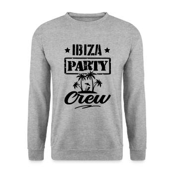 Ibiza Party Crew - Unisex Sweatshirt - salt & pepper - Front - Alina (178cm) & Michal (187cm)