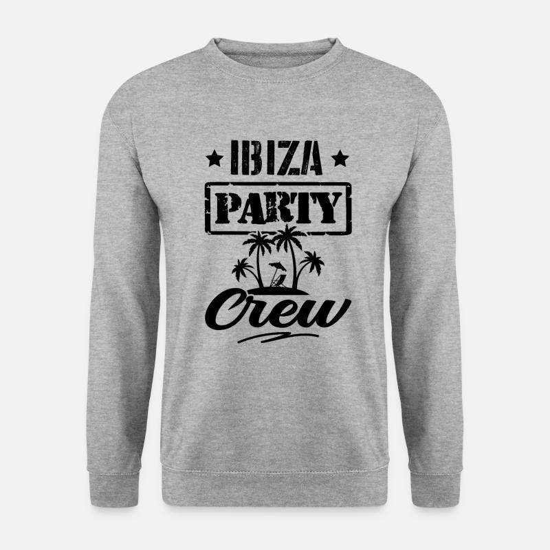 Ibiza Party Crew - Unisex Pullover - Weißgrau meliert