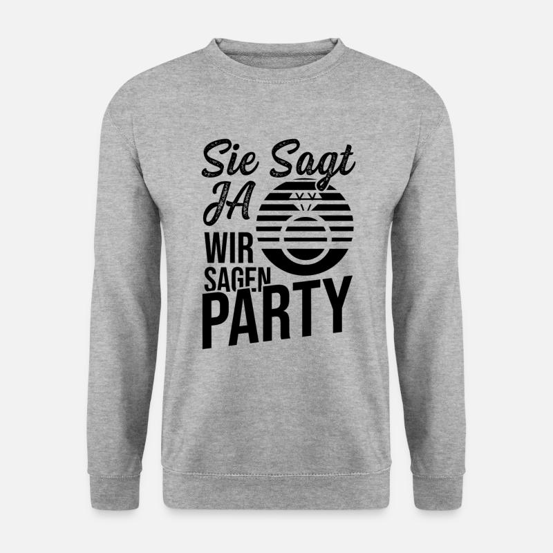Sie Sagt Ja - Unisex Pullover - Weißgrau meliert