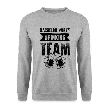 Bachelor Party Drinking Team - Unisex Pullover - Weißgrau meliert - Vorne - Alina (178cm) & Michal (187cm)