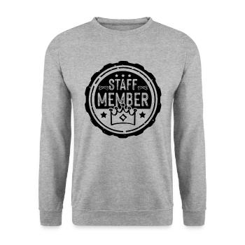 Membres du personnel - Sweat-shirt Unisexe - gris chiné - Devant - Alina (178cm) & Michal (187cm)