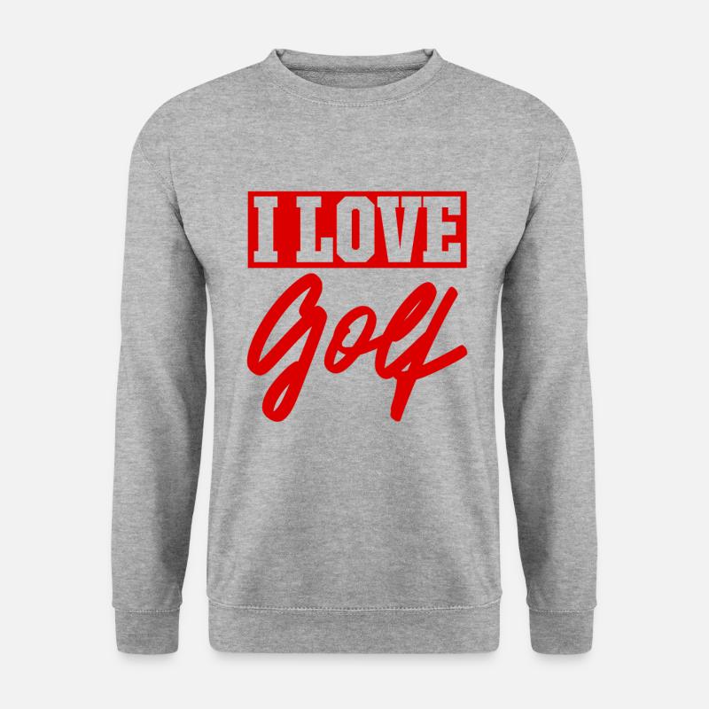 Ich liebe Golf - Unisex Pullover - Weißgrau meliert