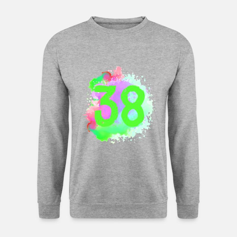 38 Nombre d’objets blob - Sweat-shirt Unisexe - gris chiné