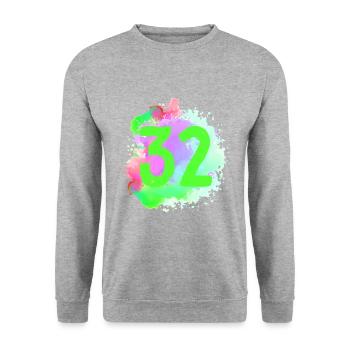 32 Number of blobs - Unisex Sweatshirt - salt & pepper - Front - Alina (178cm) & Michal (187cm)