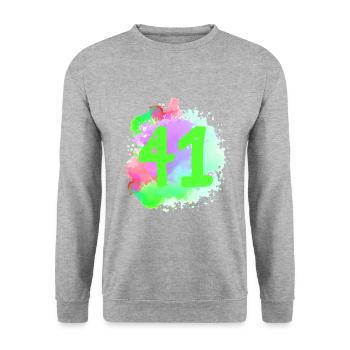 41 Nombre d’objets blob - Sweat-shirt Unisexe - gris chiné - Devant - Alina (178cm) & Michal (187cm)