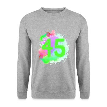 45 Number of blobs - Unisex Sweatshirt - salt & pepper - Front - Alina (178cm) & Michal (187cm)