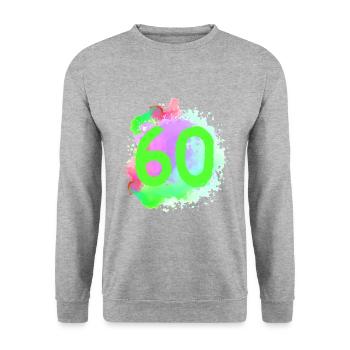 60 Nombre d’objets blob - Sweat-shirt Unisexe - gris chiné - Devant - Alina (178cm) & Michal (187cm)