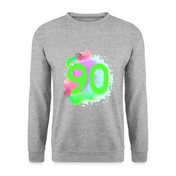 90 Number of blobs - Unisex Sweatshirt - salt & pepper - Front - Alina (178cm) & Michal (187cm)