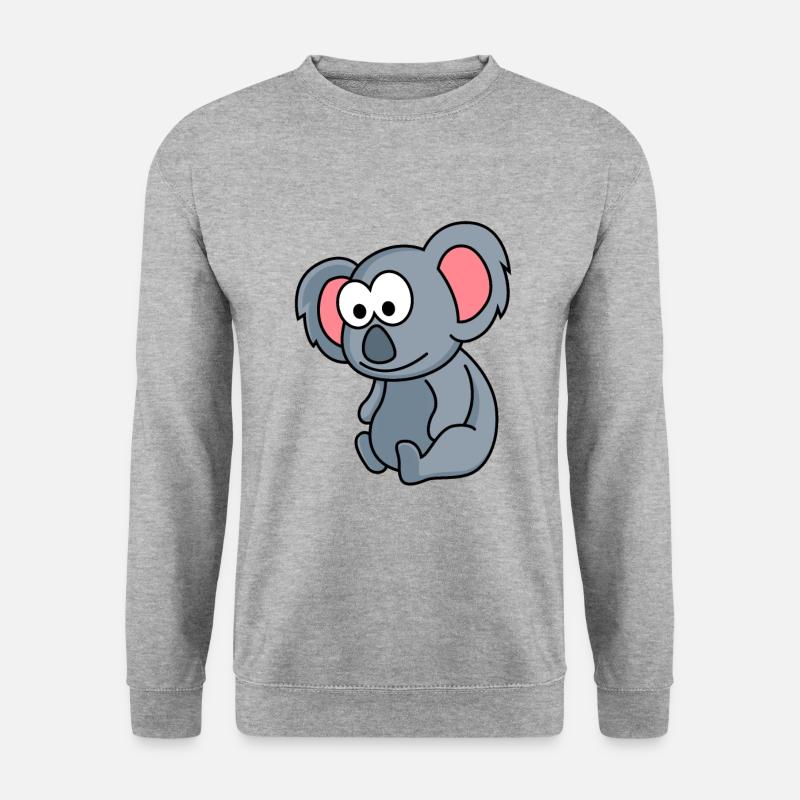 Koala Comic Tier - Unisex Pullover - Weißgrau meliert