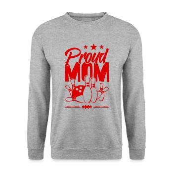 Bowling Mom - Unisex Sweatshirt - salt & pepper - Front - Alina (178cm) & Michal (187cm)