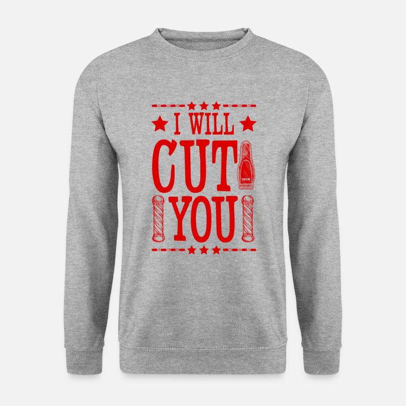 Barber friseur - Unisex Pullover - Weißgrau meliert