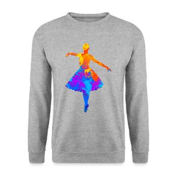 Danse Ballet Femmes Danseuse Danseuse Silhouette - Sweat-shirt Unisexe - gris chiné - Devant - Alina (178cm) & Michal (187cm)