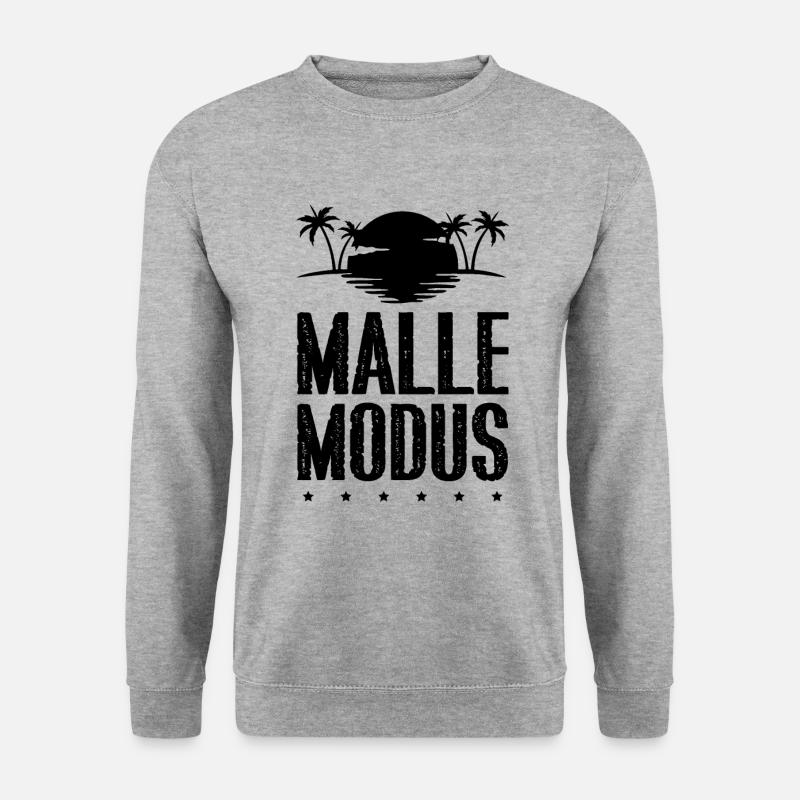 Malle Modus - Unisex Pullover - Weißgrau meliert