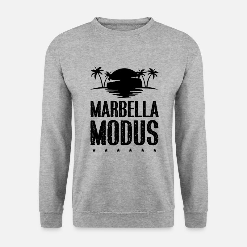 Marbella Modus - Unisex Pullover - Weißgrau meliert