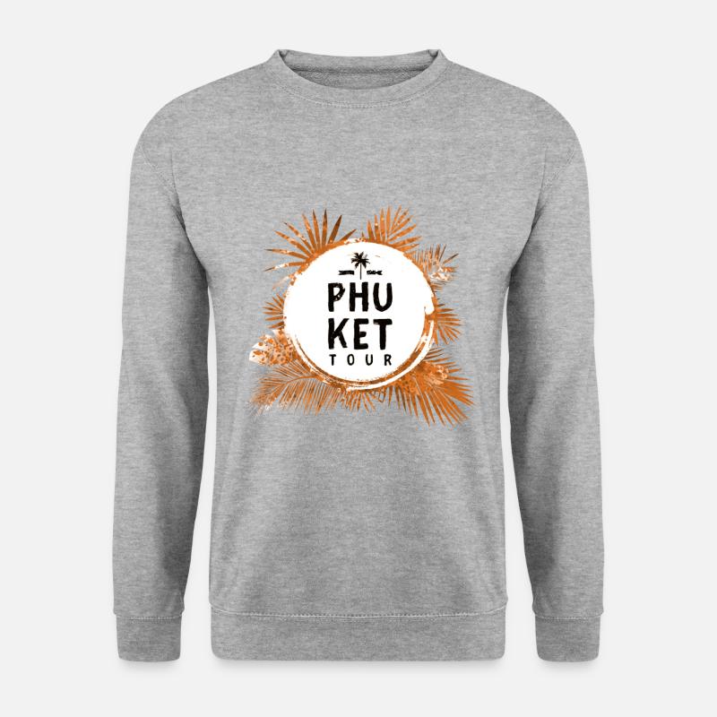 Phuket Tour Bunt - Unisex Pullover - Weißgrau meliert