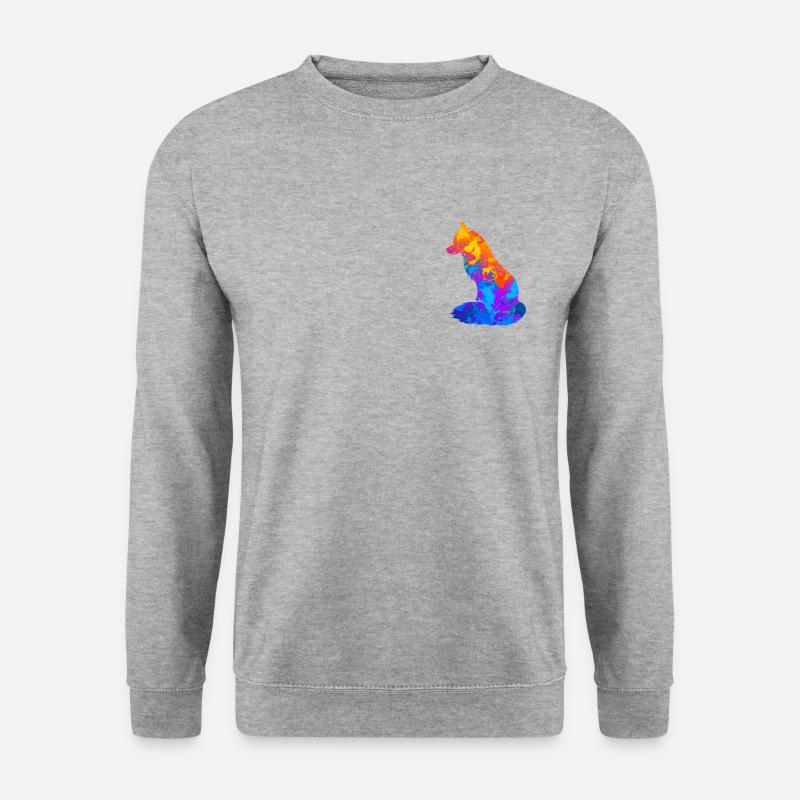 Fuchs Füchse Geschenkidee - Unisex Pullover - Weißgrau meliert