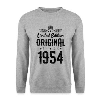 1954 limited edition - Unisex Sweatshirt - salt & pepper - Front - Alina (178cm) & Michal (187cm)