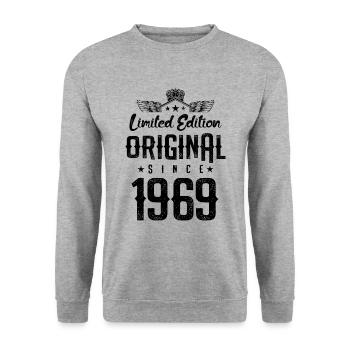 Édition limitée 1969 - Sweat-shirt Unisexe - gris chiné - Devant - Alina (178cm) & Michal (187cm)