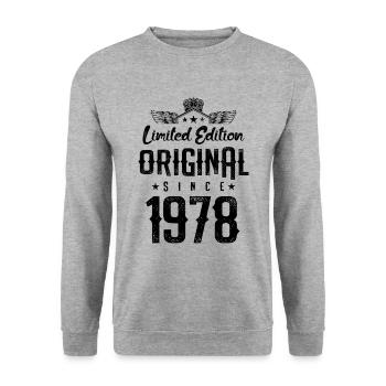 1978 limited edition - Unisex Sweatshirt - salt & pepper - Front - Alina (178cm) & Michal (187cm)