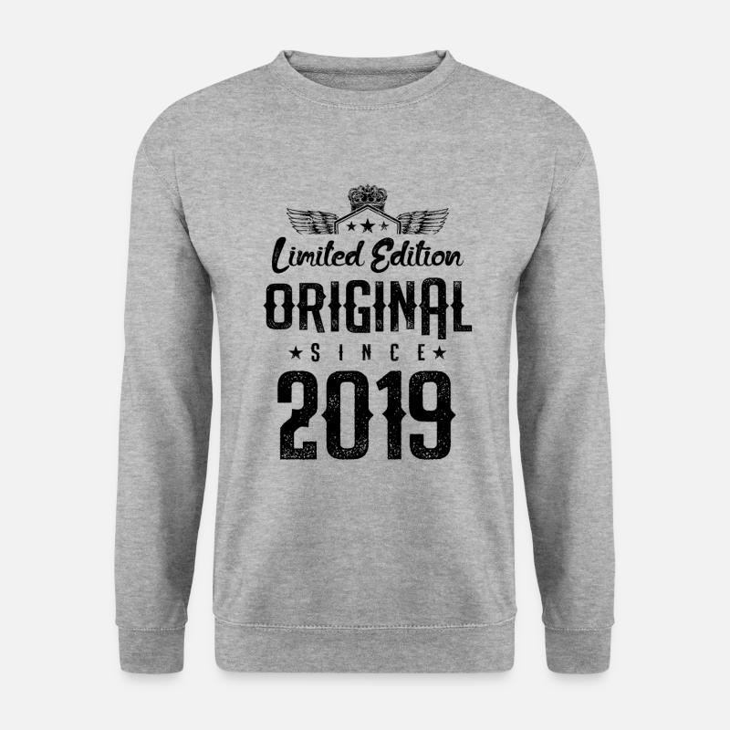 2019 limited edition - Unisex Pullover - Weißgrau meliert