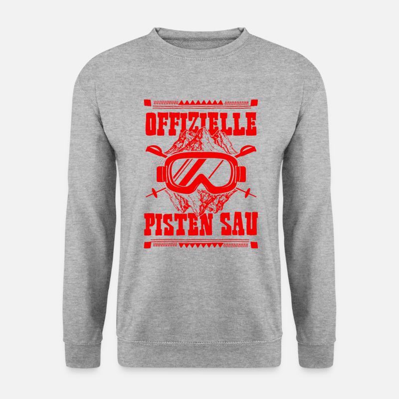Offizielle Pisten Sau - Unisex Pullover - Weißgrau meliert