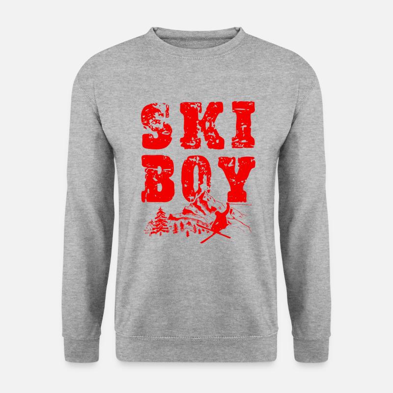 Ski Boy - Unisex Pullover - Weißgrau meliert