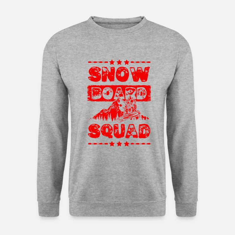 Snowboard Squad - Unisex Pullover - Weißgrau meliert