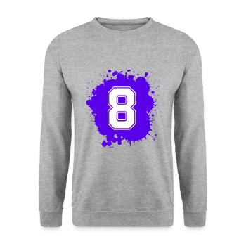 8 Nombre d’objets blob - Sweat-shirt Unisexe - gris chiné - Devant - Alina (178cm) & Michal (187cm)
