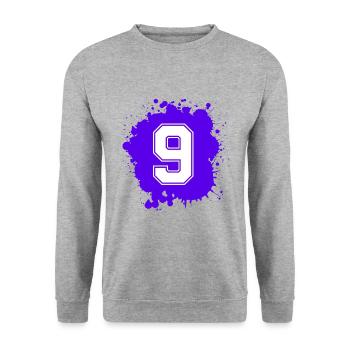 9 Number of blobs - Unisex Sweatshirt - salt & pepper - Front - Alina (178cm) & Michal (187cm)