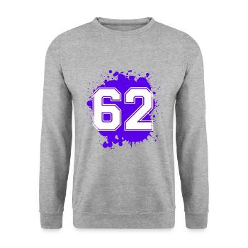 62 Nombre d’objets blob - Sweat-shirt Unisexe - gris chiné - Devant - Alina (178cm) & Michal (187cm)