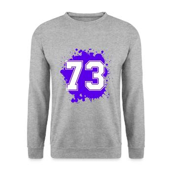 73 Nombre d’objets blob - Sweat-shirt Unisexe - gris chiné - Devant - Alina (178cm) & Michal (187cm)