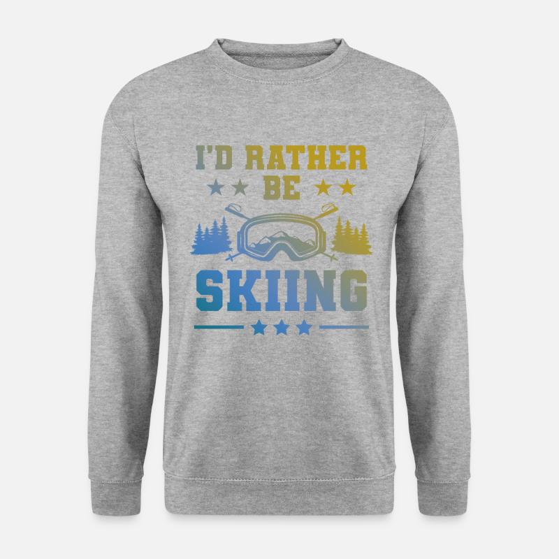 ski skiing - Unisex Pullover - Weißgrau meliert