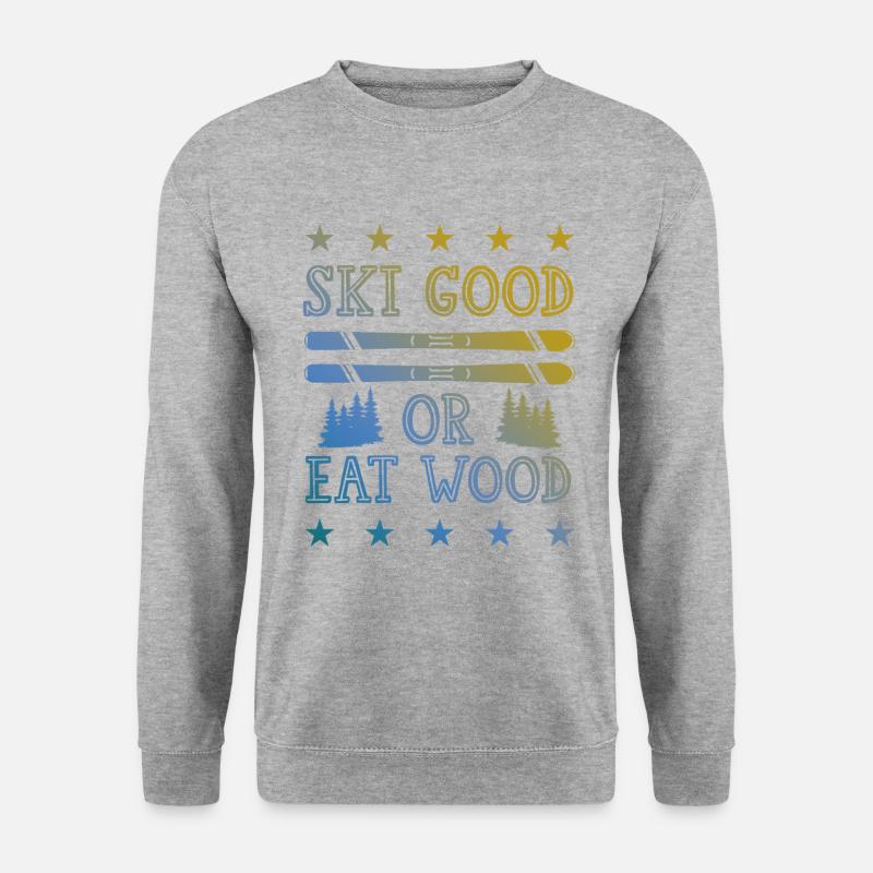 ski skiing - Unisex Pullover - Weißgrau meliert